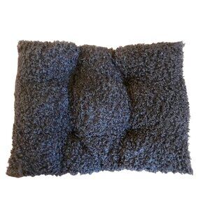 Gray Shag Like Cushion 20"x16" Rectangle Fluffy Accent Pillow